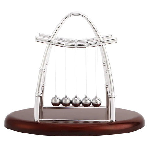 Newton Cradle Desk Toy With Clinking Pendulum Balls Calming Stress Relief For Home Office Decor Educational Gift