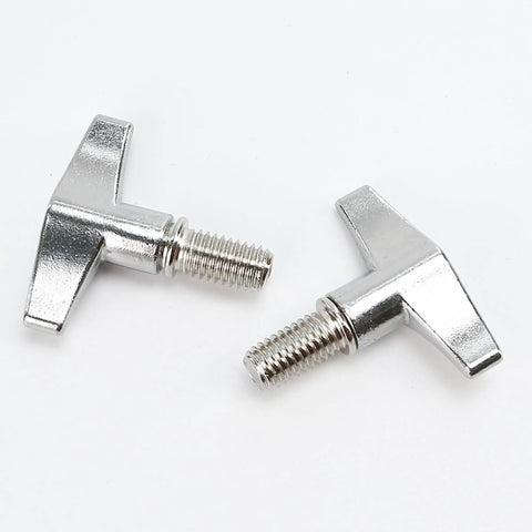 Pack of Two Drum Set Hardware Guards M6x15mm Cymbal Stand Wing Nut Screws Heavy Duty Zinc Alloy Replacement Kit for Snare Tom Percussion Gear with Dead Tight Fit.