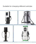 Four Heavy Duty EV Fast Chargers With Kickin DC Fast Charging System, showcasing different designs and features.