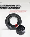 5PC Heavy Duty ER Collet Sliding Nut M50 X 1.5 With Balanced Eccentric Design close-up showing marking circle for easy installation.