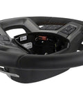 Ford Raptor Style Heated Black Leather Steering Wheel Kit With Orange Stitching And Orange Sightline Includes Wire Harness Trim Bezel Steering Wheel Controls And Installation Hardware