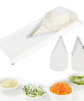 V Shaped Grater For Vegetables And Fruits Large Sturdy Frame With Stainless Steel Blades Multifunction Kitchen Tool For Grating And Slicing