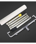 16-Inch Paint Roller Brush Set With 9Mm Pro Nap And 1.4M Extension Handle Pro Grade Wall Decor Tool displaying poles and roller frame.
