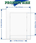 No Drama Peel And Stick Drywall Access Panel 5 x 7 Inch Heavy Duty Plastic Plumbing Hole Cover White dimensions layout with measurements.