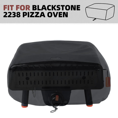 Custom Fit Tabletop Pizza Oven Cover For Leggero Series 2238 2379 5967, waterproof 600D PVC with drawstrings, front view.