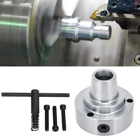 Ycauty 5 In Precision Lathe Collet Chuck With 0.0006 TIR Runout Accuracy, used in machining with included tooling kit.