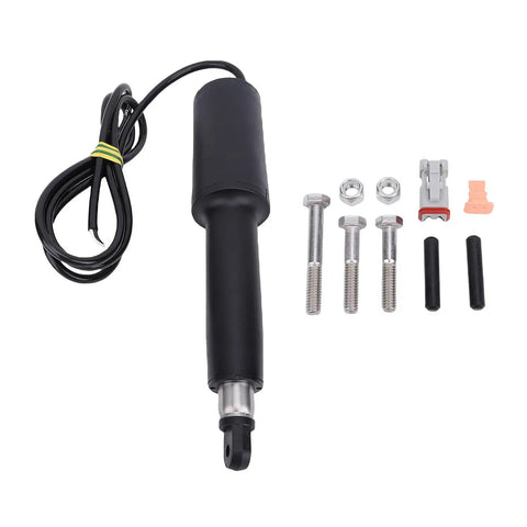 Dead Nuts Compatible Four And One Quarter Inch Electric Stroke Actuator with hardware pieces and wiring harness.