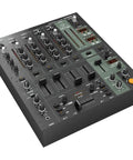DJX900USB 5 Channel DJ Mixer With Contact Free VCA Crossfader USB Audio Interface 24 Bit Effects top angle view