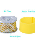 Two Pack Replacement Air Filter For Honda GX160 GX200 GX140 Engines With Pre Filter OEM Grade Air Cleaner Element shown