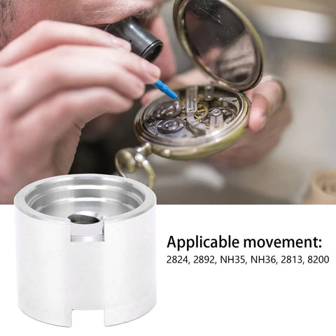 Pro Grade Watch Repair Movement Holder for Secure Fixation and Rust Proof Base displayed in a watch repair setting