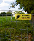 Eight Pack Rock Solid Go Getter Hdpe Electric Fence Warning Signs All Season Outdoor Yard Boundary Markers To Keep Your Fur Babies Safe From Unwanted Visitors on wire fence.