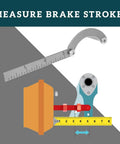 Pro Grade Air Brake Chamber Identification Tool For Quick Clamp Type 6 To 36 ID measuring pushrod stroke, detects wear.