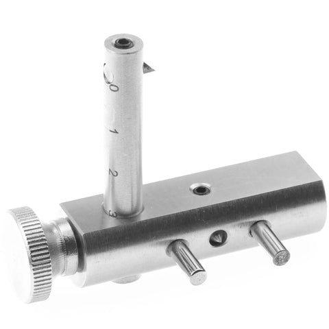 Heavy Duty Knifemaker Center Punch And Height Scribe Tool Built Like A Tank With Solid 303 Stainless Steel Body, detailed view showing height scribe.