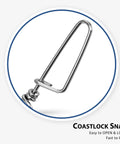 Ball Bearing Fishing Swivel With Welded Ring And Coastlock Snap For Kite Lines And Tackle Coppery Stainless Steel Corrosion Resistant Easy Open Coastlock Snap Size 8 200 Lb 10 Pack, close-up