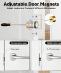 Adjustable magnet installation from 4 Pack Strong Magnetic Door Catch Set For Closet And French Doors Hidden Magnetic Ball Catch Latch Hardware.
