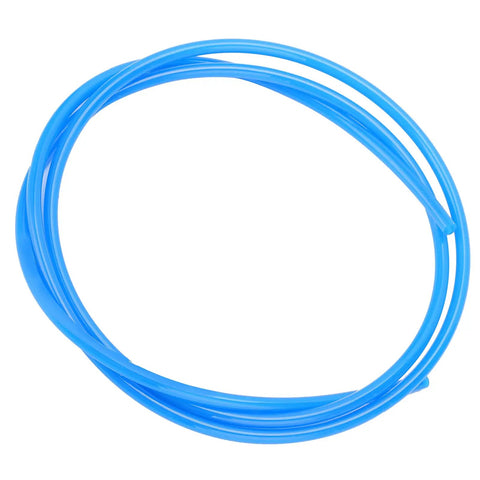 Heavy Duty TPU Pneumatic Air Hose Transparent Flexible Kink Free Design Built Tough For Demanding Shop Environments in blue color.