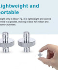 Heavy Duty 1/4 Inch Male To Male Tripod Screw Adapter 2 Pack Built Tough Aluminum Alloy Thread Converter, lightweight design.