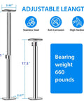 Adjustable Undermount Sink Brackets Kit For Quick No Fuss Repair And Stable Kitchen Mounting Keeps Your Sink From Dropping Durable Support System That Makes Cooking Worry Free And Lasts For Years, featuring steel support rods with adjustable height and load capacity details.
