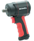 One Half Inch Stubby Air Impact Wrench With 885 Ft Lbs Max Torque For Tight Engine Spaces, Brake Repair And Auto Maintenance, Compact Pneumatic Tool Built For The Garage, front view