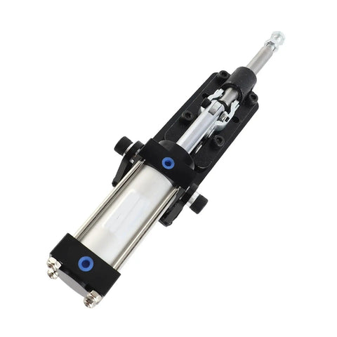Heavy Duty Pneumatic Clamp Made From Carbon Steel For Welding And Forming Jobs With High Accuracy Auto Control And Easy Use Toggle Mechanism In Industry Production Ranging 0.5 9.0kgf Square Cm, showing top view with pressure cylinder.