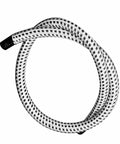 Heavy Duty Garment Steamer Hose Replacement, 1 Meter High Temp Flexible Steam Tube in black and white PVC coiled