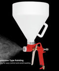 Pro Grade Air Texture Spray Gun With 1.58 Gallon Tank And Easy Swap 4 6 8 Millimeter Tips for no waste painting control.
