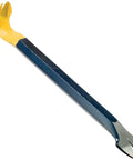 Beefy 12 Inch Nail Puller And Pry Bar With Double Ended Straight And Wedge Claw For Maximum Leverage, Blue Finish, Side View