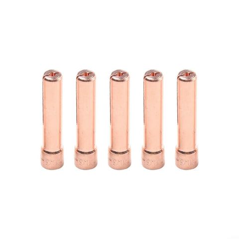 Stubby gas lens collets for welding, compatible with WP17 18 26 torches, precision welding parts.