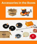 Accessories for 17 Inch Commercial Floor Buffer Scrubber Polisher Machine with 2.0 HP Motor, 175 RPM, 3.4 Gallon Tank shown