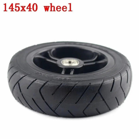 6 Inch Solid Tire Set For Electric Skateboard Longboard Airless Wheel 145x40 With Plastic Hub And Pulley