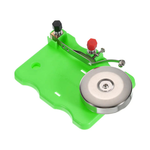 Two Set Hands On Electromagnetism Lab Kit For Educational Learning With Electric Bell Experiments, green base, metal components