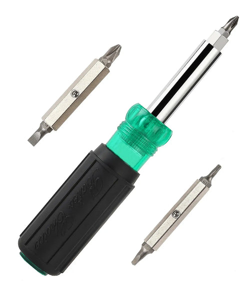 11-In-1 Screwdriver And Nut Driver Multi Tool With Phillips Flat Square And Star Bits For Electricians And DIY Pros
