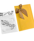 Dope Hollow Silicone Ear Tunnels And Plugs Set packaging with yellow envelope and brown ribbon