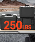 Undermount Drawer Slides One Pair 34 Inch Full Extension Ball Bearing Rails Quiet Side Mount Locking Glides Beefy Heavy Duty 500 Lb Capacity for Home Office RV Tool Box Garage supporting 250 lbs of equipment on a truck bed