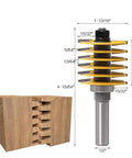 Heavy Duty 1/2 Inch Shank Finger Joint Router Bit For Woodworking Pros, measuring 1-13/16 inches, ideal for precise timber joining.