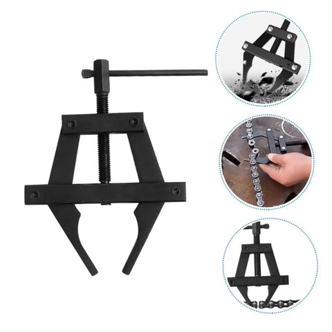 Beefy Motorcycle Chain Tensioner Tool Heavy Duty Steel Chain Adjuster from above, ideal for dirt bikes and street rides.