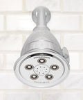 Hotel Luxury Filtered Shower Head With Massage Setting, 2.5 GPM, Polished Chrome Finish, mounted in bathroom