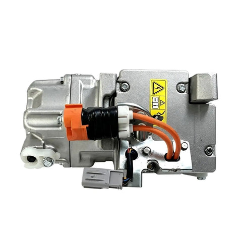 Electric AC Compressor Swap For Lexus LS600HL showing electrical connectors and compact design for easy installation.