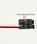Kickass Gearhead RC Servo Sequence Timing Module with Easy Twist Dial for 3.6 to 8V 4 Channel with delay adjustment knob.