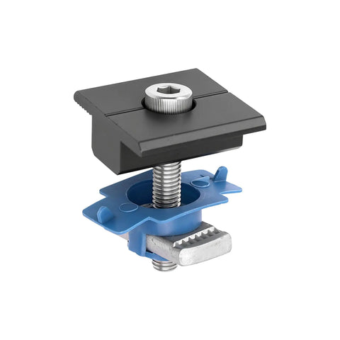 Heavy Duty Aluminum Solar Panel Mid Clamps For 30Mm Or 35Mm Panels With No Sweat Pre Drill Setup Nuts And Screws Included close-up view