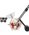 Garden Seed Dispenser and Row Crop Planter for Easy Sowing with 10 Seed Mouths and 5 Seed Wheels, side view