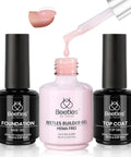 Pink Builder Gel No Wipe Gel Top Coat Base Coat Shine Finish Soak Off LED Jelly Nude Nail Strengthener Extension