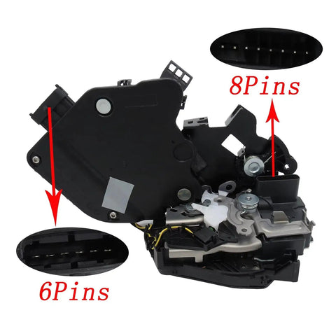 Land Rover Rear Door Lock Latch Actuator Replacement For Range Rover 2013 2014 Left Hand Durable Plastic Stainless Steel, 6 and 8 pins shown