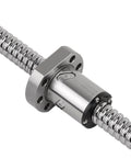 Close-up of SFU1605 Ballscrew With Ball Nut End Machined RM 1605 Linear Screw showing precision threading and nut detail.