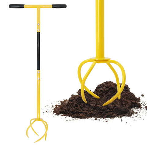 Manual Twist Tiller For Gardening With Seventeen Inch Arc Handle And Ergonomic Grip Garden Claw Cultivator Steel Tiller For Loosening Soil Aeration Weeding Lawn Care Bed And Planter Box