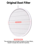 Replacement Nail Dust Collector Filter 2 Pack Reusable Filter For 2 In 1 Nail Dust Collector Vacuum Fan Extractor circular design