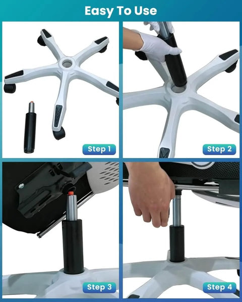 Installation steps for Heavy Duty Office Chair Gas Lift Cylinder Replacement Built Tough For All Day Comfort And Support 5 Inch Stroke