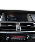 Dope Carbon Fiber Console Trim Kit With GPS Navigation And Air Vent Frame Cover for BMW X5 E70 2008 2013 and X6 E71 2009 2014