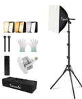 Softbox Lighting Kit 16 By 16 Inch With Remote Pro Grade Studio Light for YouTube and product shoots, showing full set and accessories.