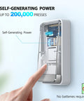 Wireless Doorbell Kit With Plug Through Design IP66 Waterproof 1300 Feet Range Cordless Chime 60 Ringtones And 5 Level Volume button